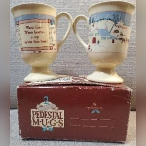 Vintage Hallmark Christmas Winter Mugs